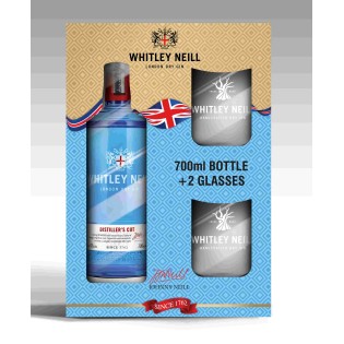 WHITLEY NEILL GIN DISTILLERS CUT  70 cl +2 glass for free