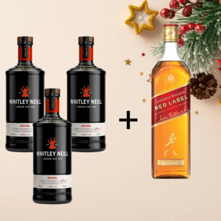 BUY 3 WHITLEY NEILL GIN ORIGINAL GET 1 RED LABEL 75 CL FREE