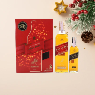 johnnie walker promo pack: red label 75cl + 20cl black label