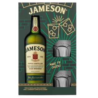 Jameson 70 cl + 2 glasses free