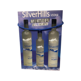 SilverHills vodka buy 2 x 1L get 1 x 50 cl FREE